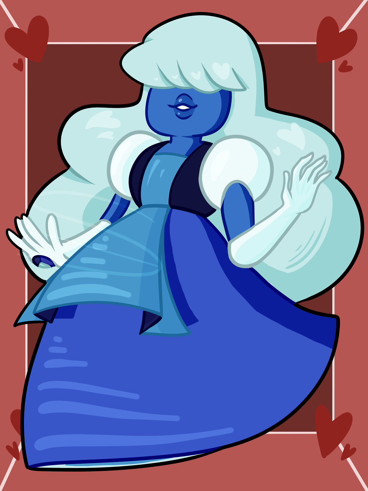 30 minute drawing of Sapphire! This one has a bit more to it since her design is simple aaa