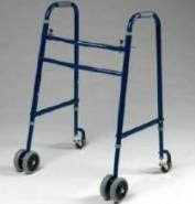 Rolling Walker - Extra Wide, Heavy Duty 650 lb. Weight Capacity Double Button Folding Walker has dual 5