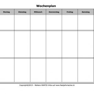 Vorlagen Für Wochen Raporte / Vorlage speiseplan für eine ...