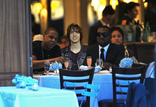 Julian Casablancas hangs out with his new friends.