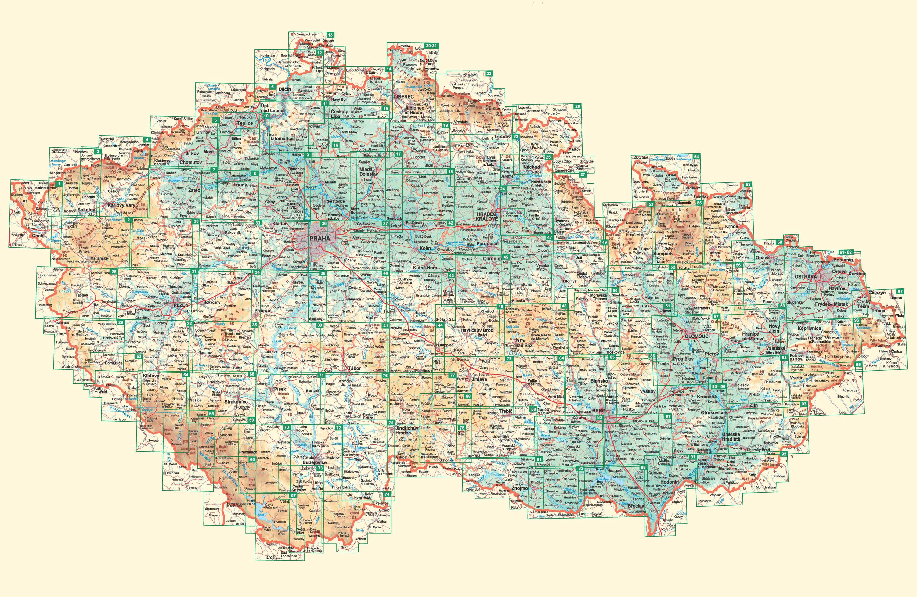 podrobná mapa české republiky Podrobna Mapa čr | adviseurmakelaar podrobná mapa české republiky