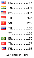 visitors by country counter