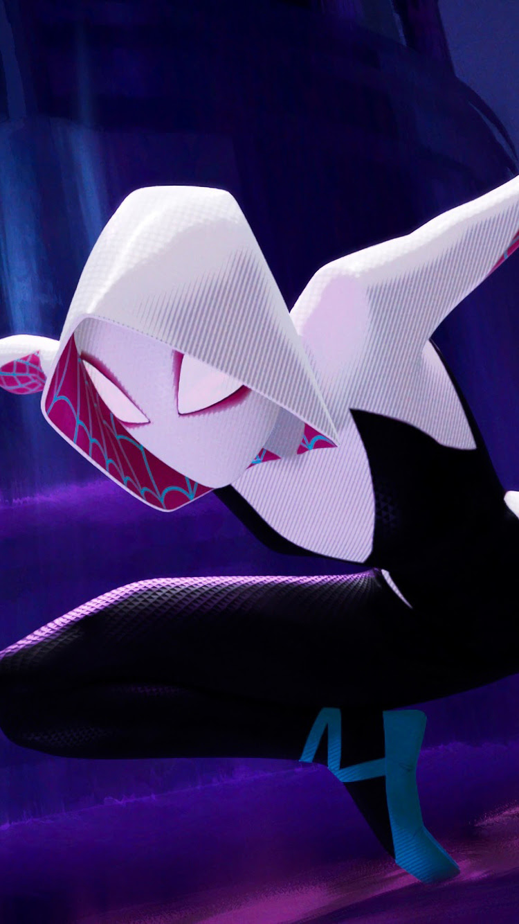 750x1334 Gwen Stacy Spiderman Into The Spider Verse Movie 4k Iphone