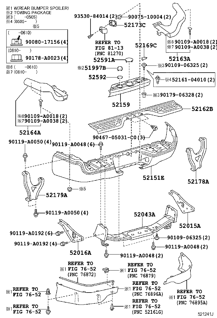 TOYOTA TACOMAGRN245L-PRFDKA - BODY - REAR BUMPER BUMPER STAY ...