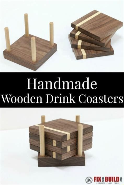 diy wooden drink coasters homemade woodworking plans