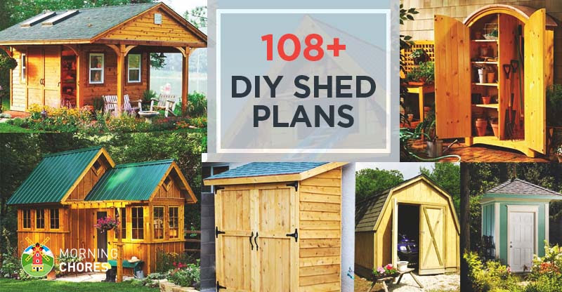 108 DIY Shed Plans with Detailed Step-by-Step Tutorials (Free)