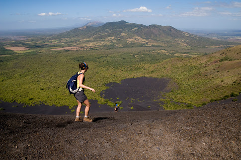 Beginning the decent of the Cerro Negro Volcano