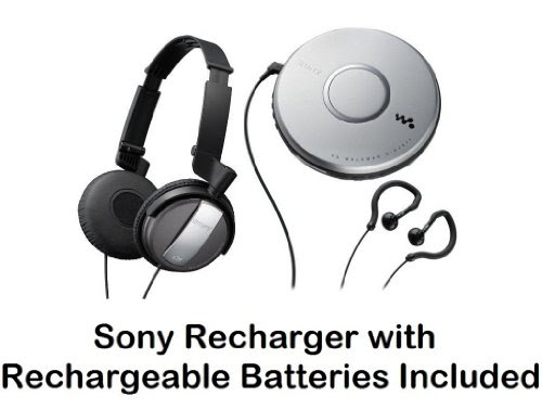 Sony Walkman Portable Skip-Free CD Player with Clip Style Earbud Headphones, LCD Display, Digital Mega Bass Sound & AVLS + Sony Sony Walkman Portable Skip-Free CD Player with Clip Style Earbud Headphones, LCD Display, Digital Mega Bass Sound & AVLS + Sony