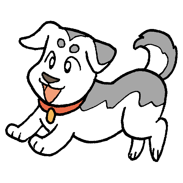 走る犬のイラスト かわいいフリー素材が無料のイラストレイン