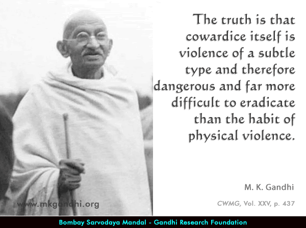 Mahatma Gandhi Quotes on Cowardice