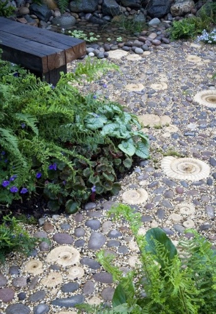 Decorative Pebble And Ammonite Path Decorative Pebble And Ammonite Path
