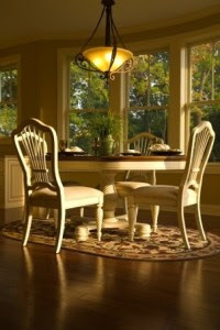 Round Dining Room Table With Area Rug