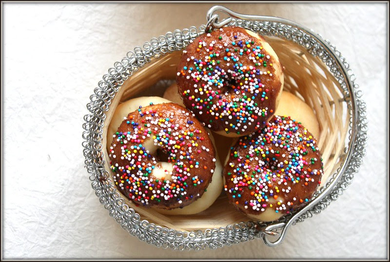 chocolate coated doughnuts