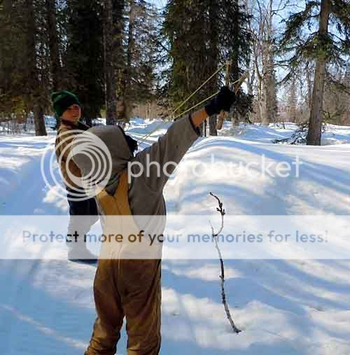 Boys with sling shots
