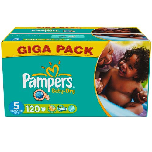Pampers - 81329908 - Baby Dry Couches - Taille 5 - Junior 11-25 Kg - Gigapack x 120