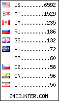 visitors by country counter