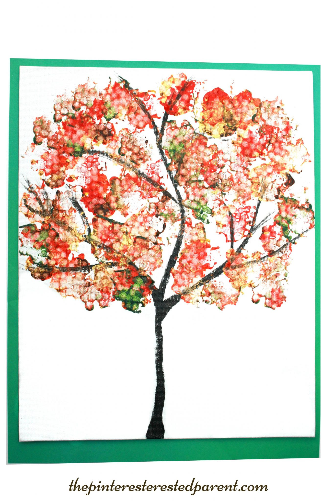 Bundled Q-Tip Autumn Tree | The Pinterested Parent