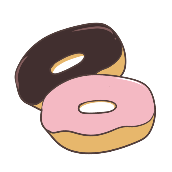 ドーナツのイラスト かわいいフリー素材が無料のイラストレイン
