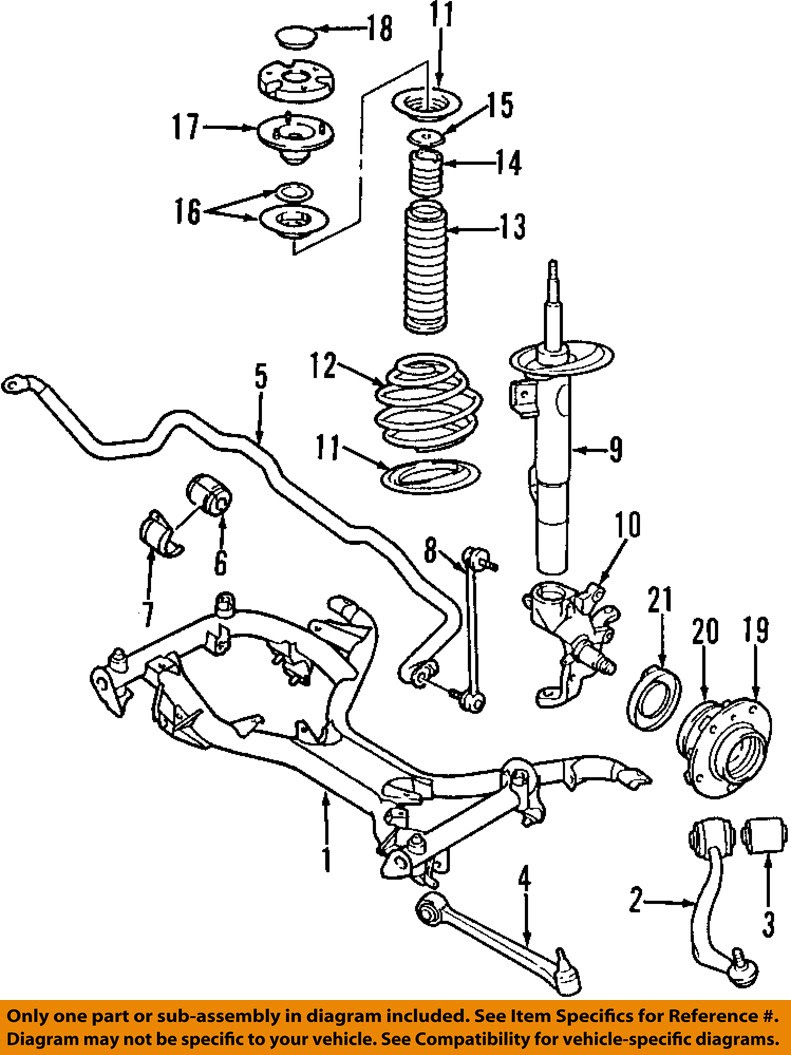 BMW OEM 00-06 X5 Front Suspension-Spring Plate 31331090612 ...