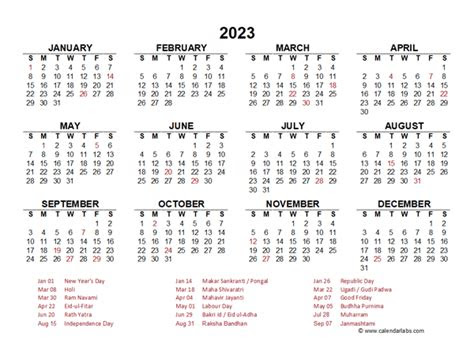  india 2023 holidays 2023 calendar