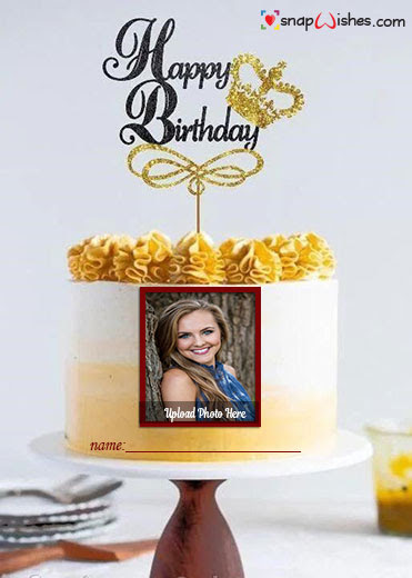 Happy Birthday Cake With Name And Photo Edit Name Photo Card Maker