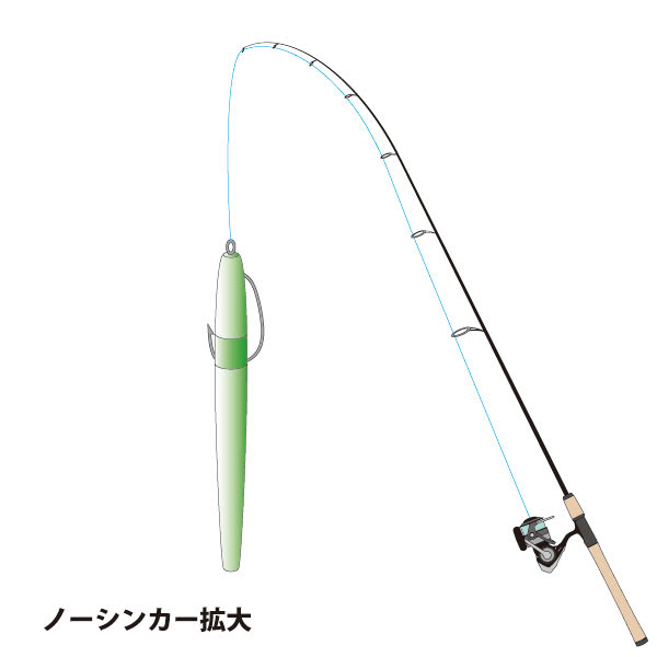 ノーシンカーリグ バス釣り