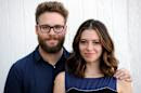 In this Monday, Oct. 13, 2014 photo, actors/writers Seth Rogen and his wife Lauren Miller Rogen pose together for a portrait in Los Angeles. Rogen and his wife lead Hilarity for Charity, a movement established with the Alzheimer's Association to raise awareness of Alzheimer's Disease. Friday, Oct. 17, 2014, marks their third Hilarity for Charity (HFC) variety show, where comics Sarah Silverman and Craig Robinson, Rogen's "50/50" co-star Joseph Gordon-Levitt and others will help raise funds for Alzheimer's support and research. (Photo by Chris Pizzello/Invision/AP)