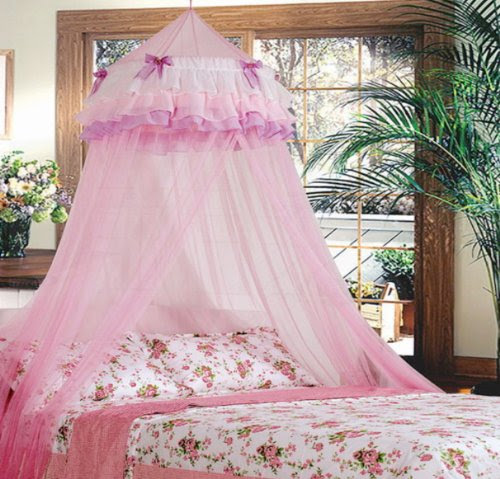 Beautiful Bed Canopy For Girls, Pretty Bed Curtain Veils