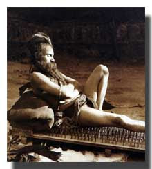 Hindu yogi bed of nails image