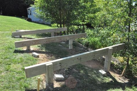 build  post beam shed foundation   slope