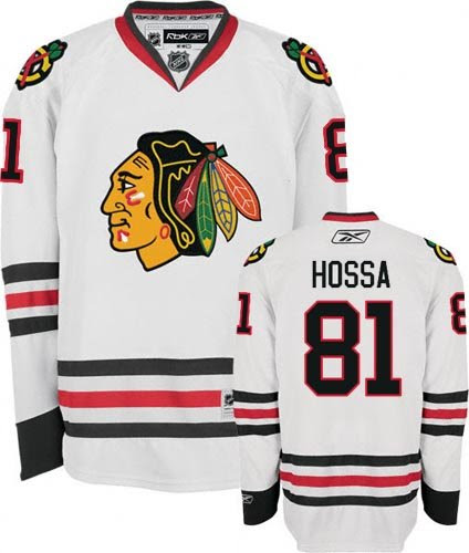 Marian Hossa Chicago Blackhawks White Premier Road Jersey by Reebok