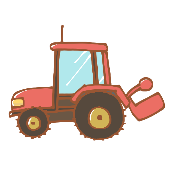 トラクターのイラスト かわいいフリー素材が無料のイラストレイン