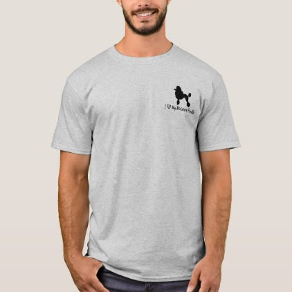 I Love My Miniature Poodle with Heart and Paws T-Shirt