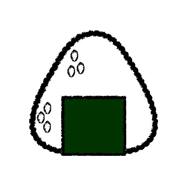 手書き風でかわいいおにぎりの無料イラスト 商用フリー オイデ43