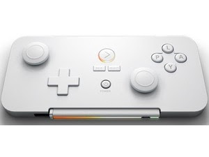 Controle do videogame GameStick; o console, ao ser guardado, fica acoplado na parte inferior do joystick (Foto: Divulgação)