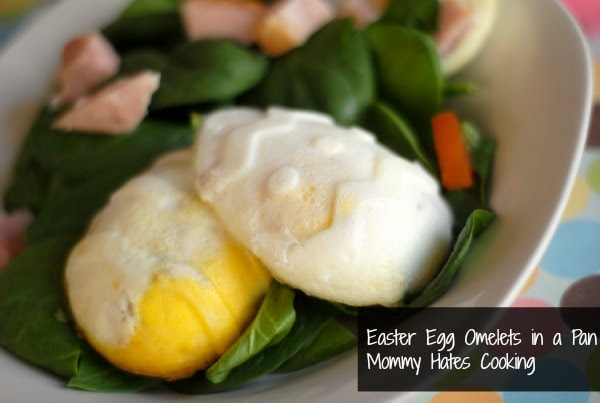 Easter Egg Omelets in a Pan