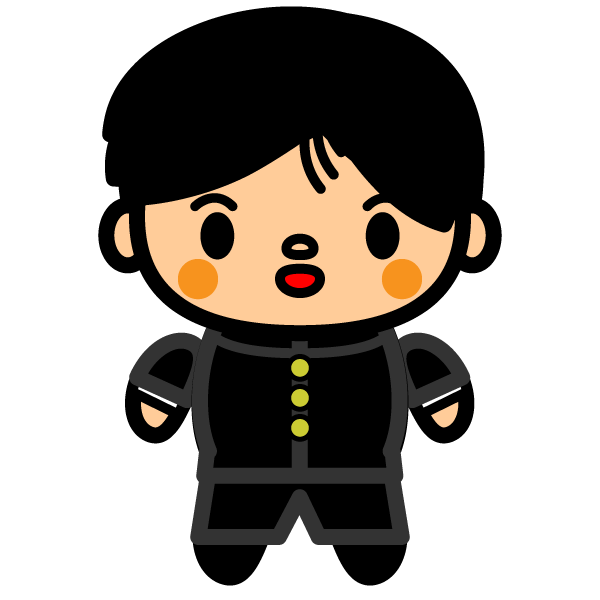 かわいい中学生の男の子の無料イラスト 商用フリー オイデ43