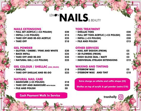 lemon nails beauty  lime square retail shopping