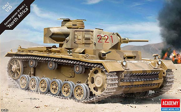 Academy 1/35 German Panzer III Aust.J 'North Africa' (13531) English Color Guide & Paint Conversion Chart