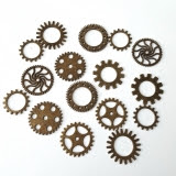 Zestaw zawieszek- zębatki antyczne złoto