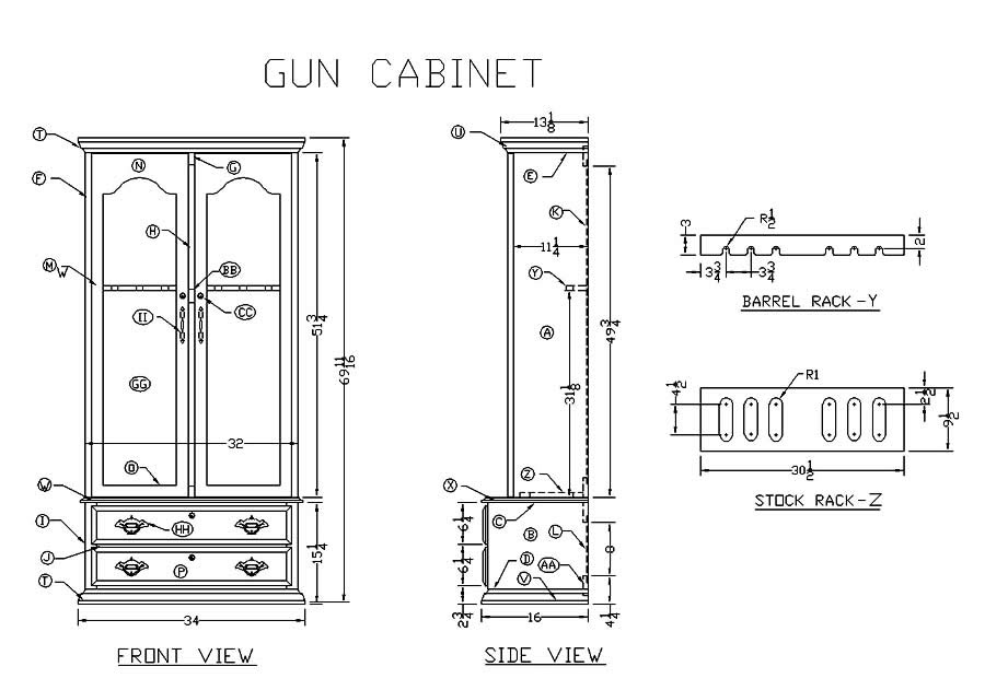 Build Plans Homemade Gun Cabinet DIY storage building plan 