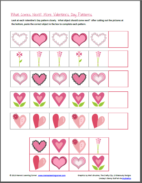 What Comes Next?: Valentine's Day Patterns - Mamas Learning Corner