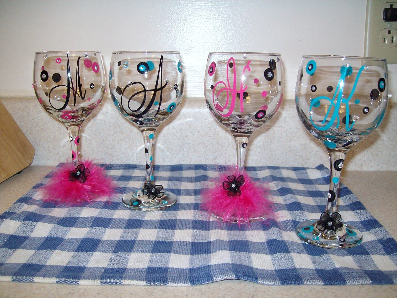 Personalized Wine Glasses - Custom Printed Wine Glasses - Design