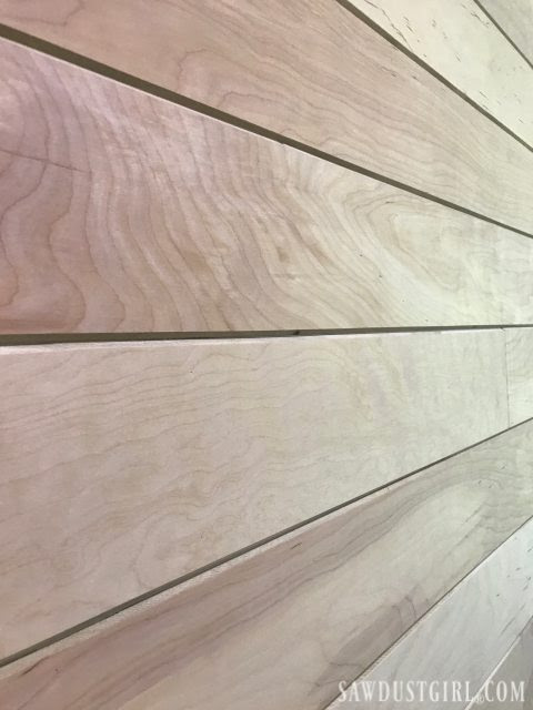 Plywood Plank Walls - Creating V Groove Planks - Sawdust Girl®