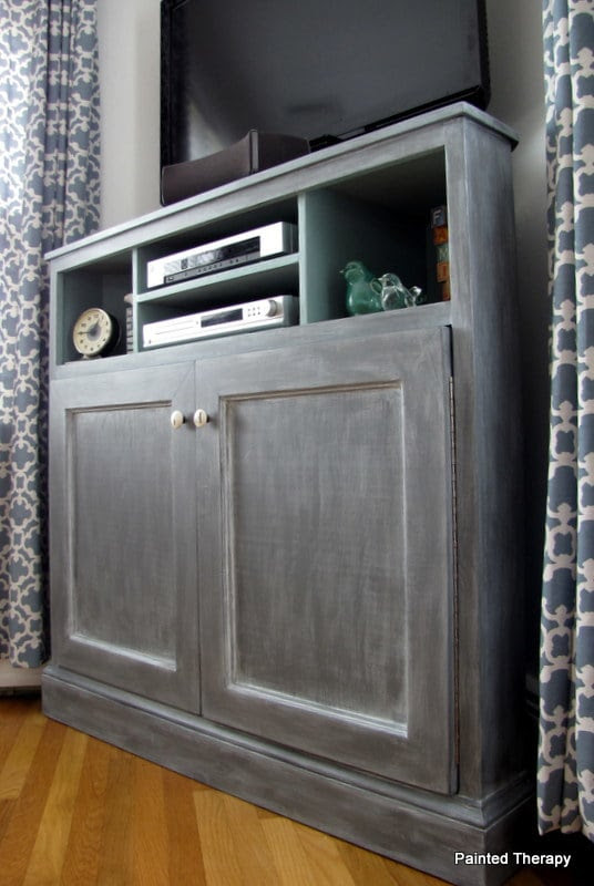 Ana White Tall Corner Media Console - DIY Projects