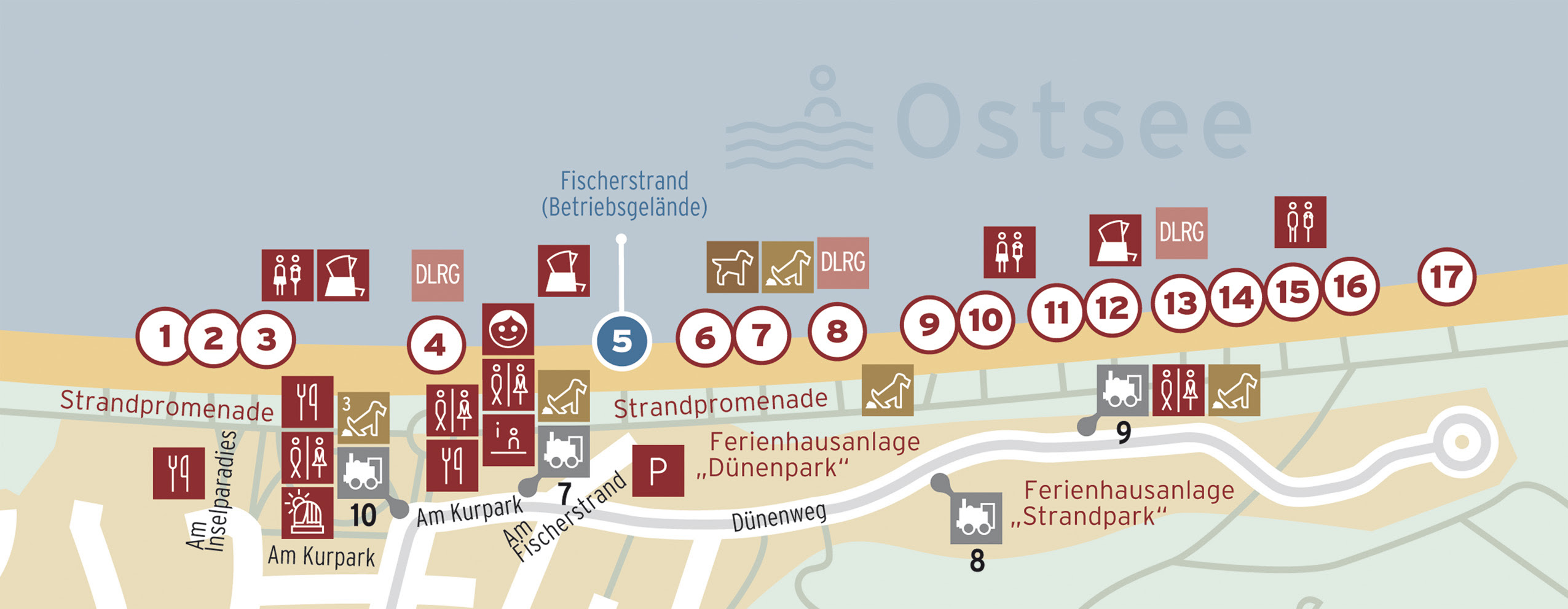 strandabschnitte binz karte Urlaubsnest.de   Ferienhäuser an der Ostsee in Baabe auf der Insel 