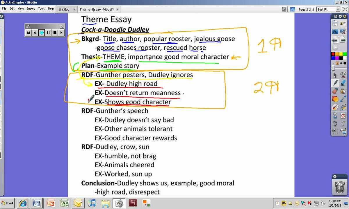 what is the usual order of a thesis statement