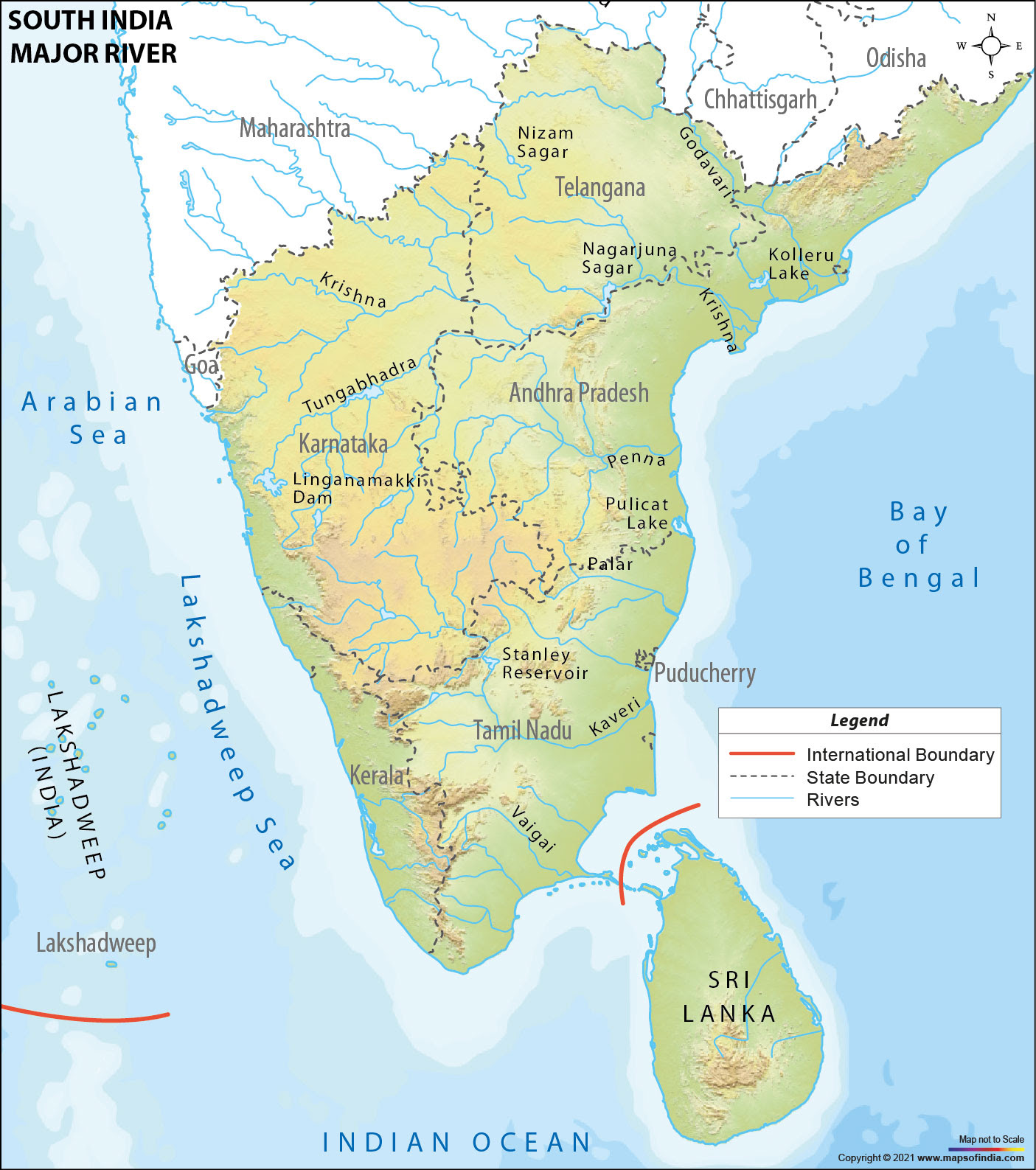 South India River Map Cinemergente