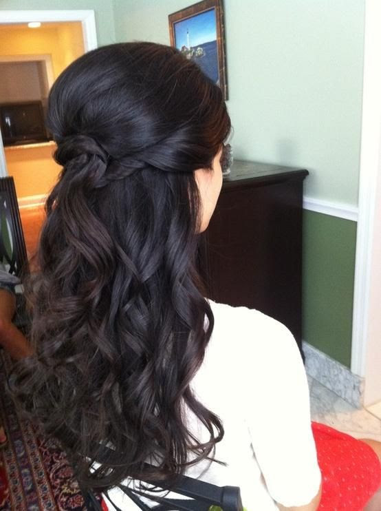 half up hairstyle