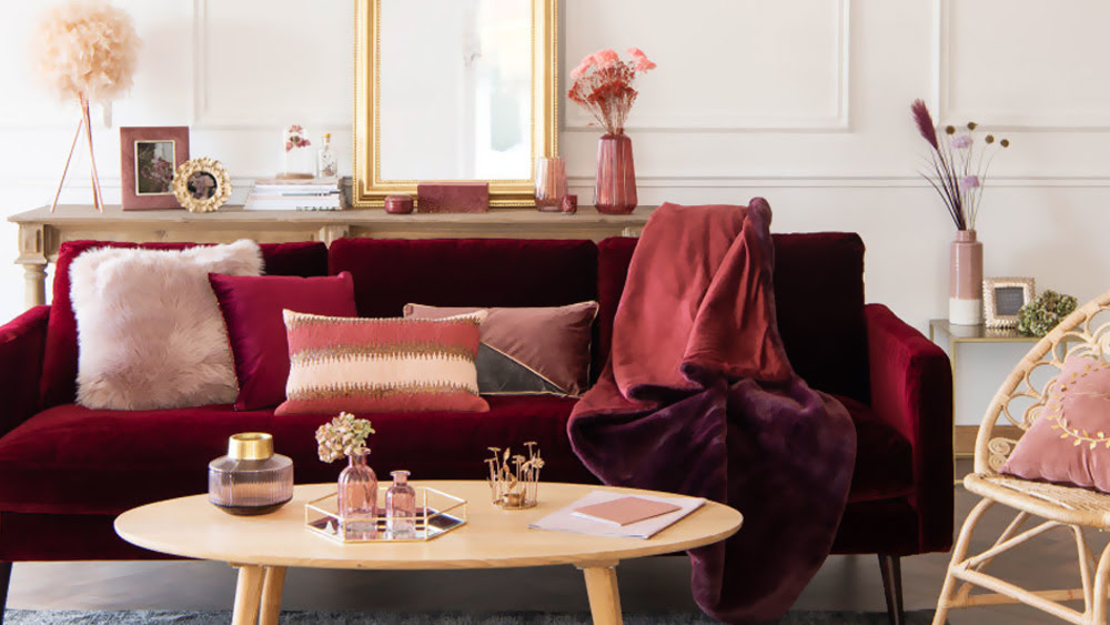 Comment Utiliser La Couleur Bordeaux Dans La Deco Du Salon